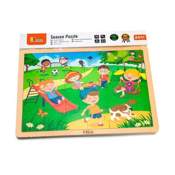 Дерев'яний пазл Viga Toys Пори року: весна, 24 ел. (51269) Харьков - изображение 2