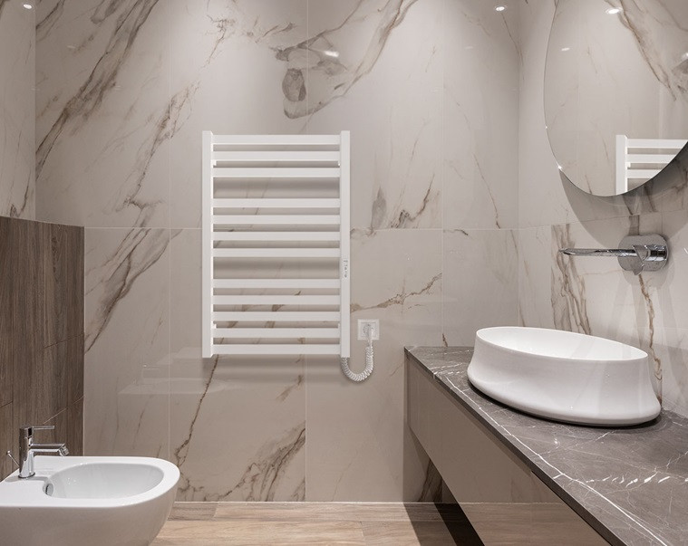 Електрична рушникосушка HF Oxford  770х530 TR K біла матова Київ - фото 5