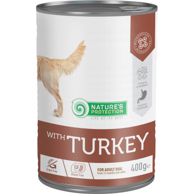 Консервы для собак Nature's Protection with Turkey 400 г (KIK45601) Винница - изображение 1