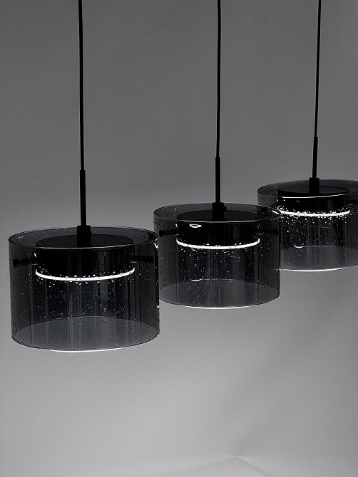 Підвісний світлодіодний світильник VALESO G 2922/3L 42W Димчасто-чорний Коломия - фото 10