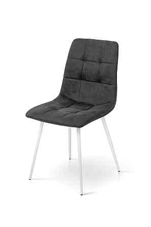 Стілець Чілі (круглий) білий/мкфібра вінтаж сірий Киев