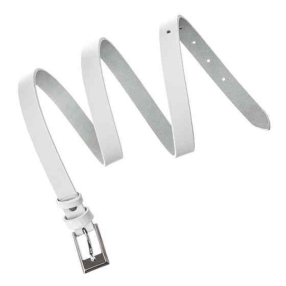 Ремень тонкий женский GRANDE PELLE 11252 Белый Киев