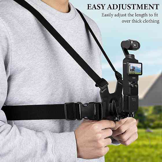 Нагрудный крепеж для экшн-камеры для DJI Osmo, Insta360, GoPro Hero, Pocket 3, ремень регулируемый держатель Киев
