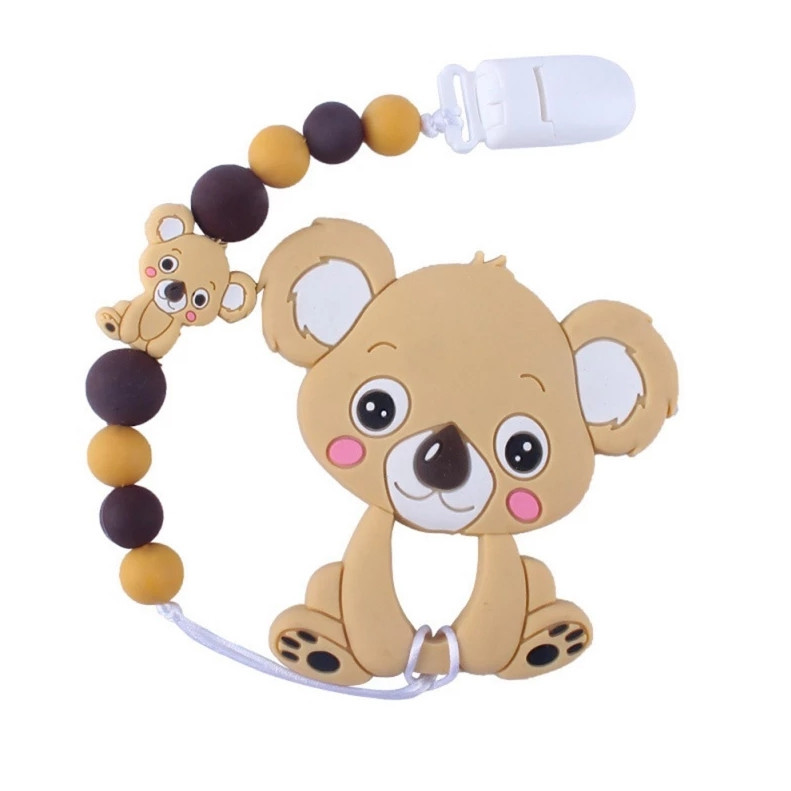 Прорізувач WD210712 Коала силіконове намисто 26 см  Коричневий Вінниця - фото 1