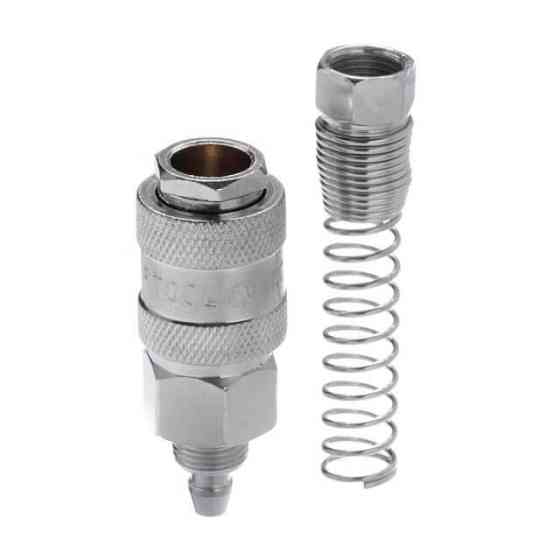 Быстроразъёмное соединение с пружиной для спиральных и прямых шлангов 5,5×8 мм INTERTOOL PT-1830 Киев