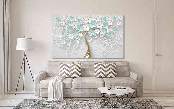 Картина холст в гостиную / спальню  Дерево в  квітах   MLP_179 Киев