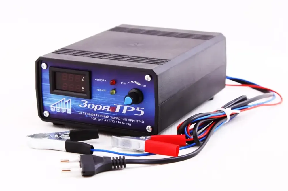 Зарядне устр-во для АКБ 10А, 32-140 Ач цифр. інд. Зоря з регулюванням (десульфатація) Вінниця - фото 1