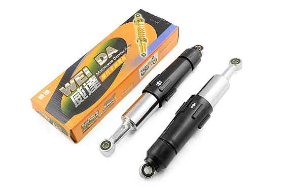 Амортизаторы (пара) мопед Дельта 34 см, с переключателем 1-2 чел. (черные) Мукачево