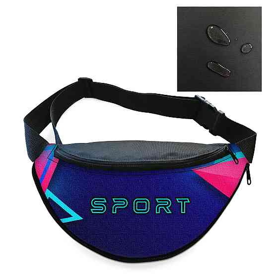 Сумка-бананка чоловіча/жіноча Sport 32×16 см з розширювачем поясна сумка або сумка через плече (02880) Київ
