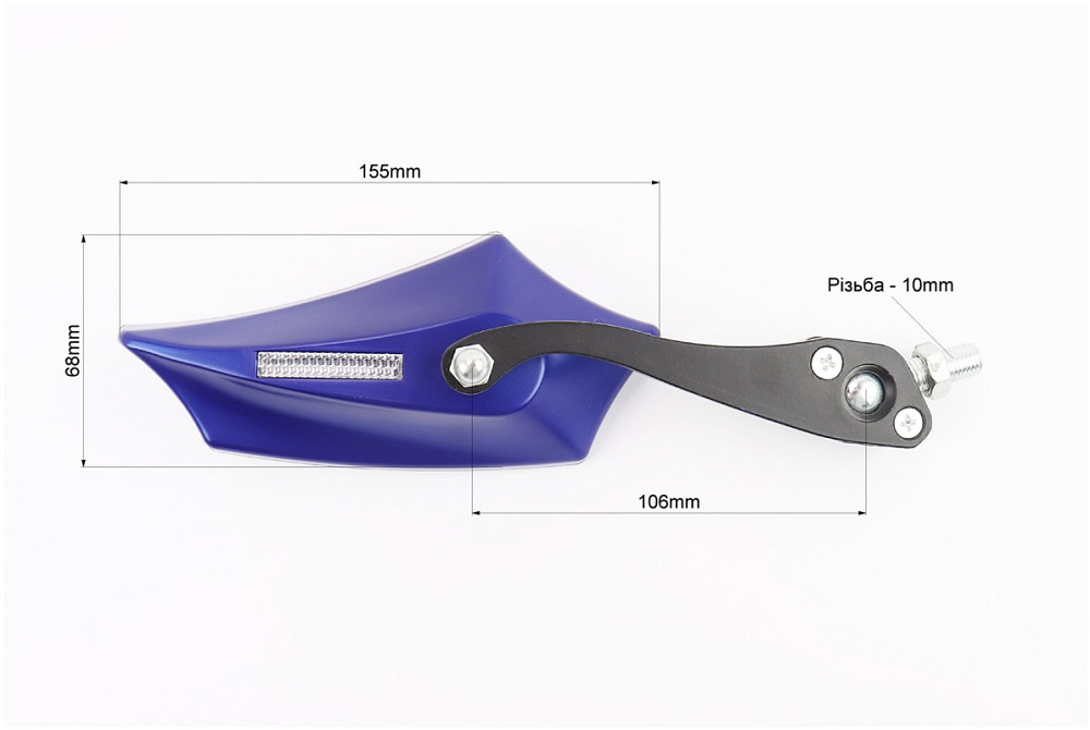 Дзеркала к-кт "ПРИЗМА" SPORT, сині, м8/10 (з регулюванням нахилу) (можливі незначні подряпини) Київ - фото 2
