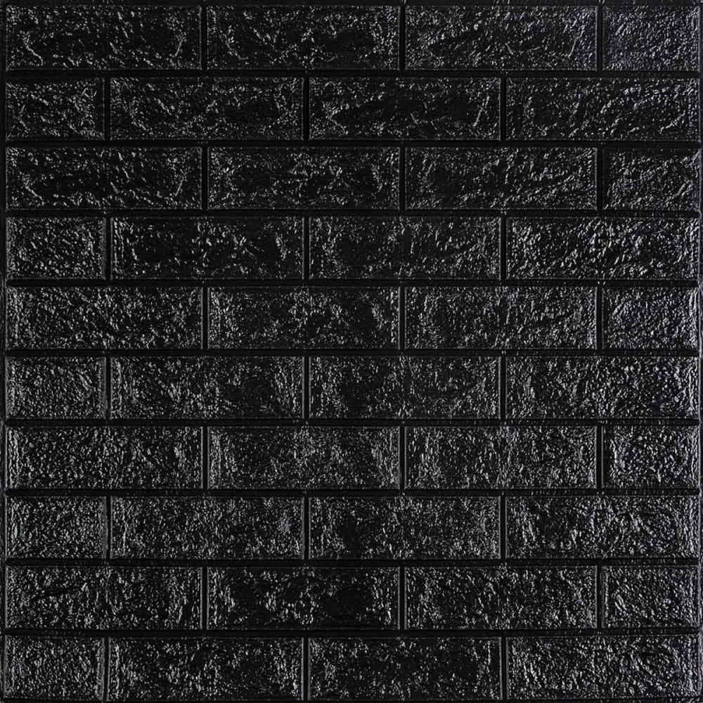 3D панель самоклеющаяся 700x770x3мм кирпич Черный (019-3) SW-00000584 Днепр - изображение 1