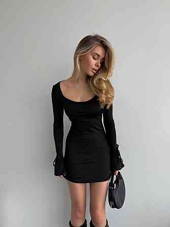 Женское базовое мини платье из турецкого микродайвинга Одесса