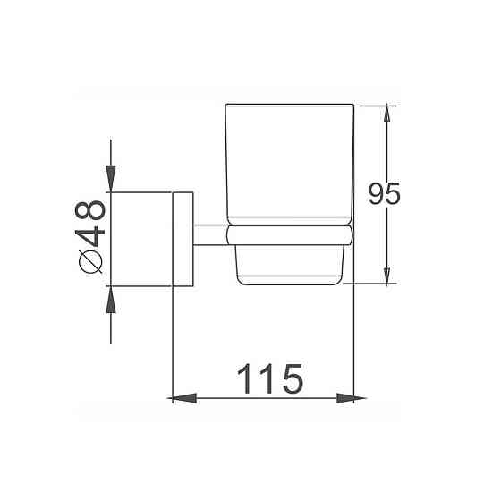 Стакан с подставкой для зубных щеток Haiba HB1706 (HB0465) Киев