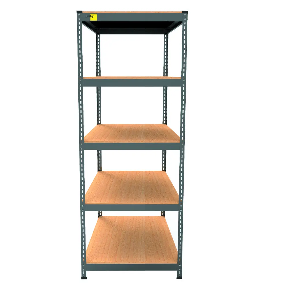 Металевий стелаж Emby Light Series (розмір 1800х600x600мм) 5 полиць ДСП до 100кг Чорний Вінниця - фото 2