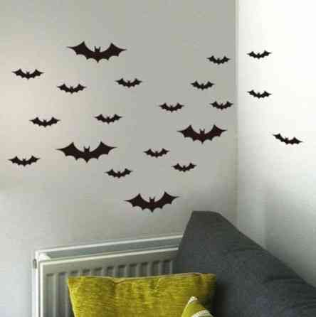 Летучие мыши Хэллоуин наклейки 150 на 225 мм черный Киев