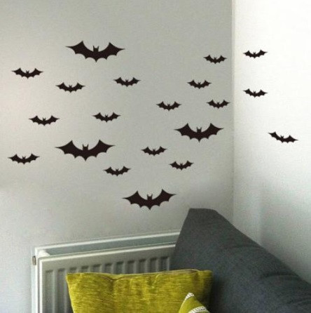 Кажани Хелловін наклейки 150 на 225 мм чорний Київ - фото 3