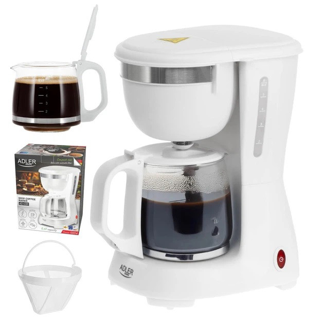 Кавоварка крапельна Adler AD 4383 white, 1.5L, 900 Вт PH-25 Львов - изображение 3