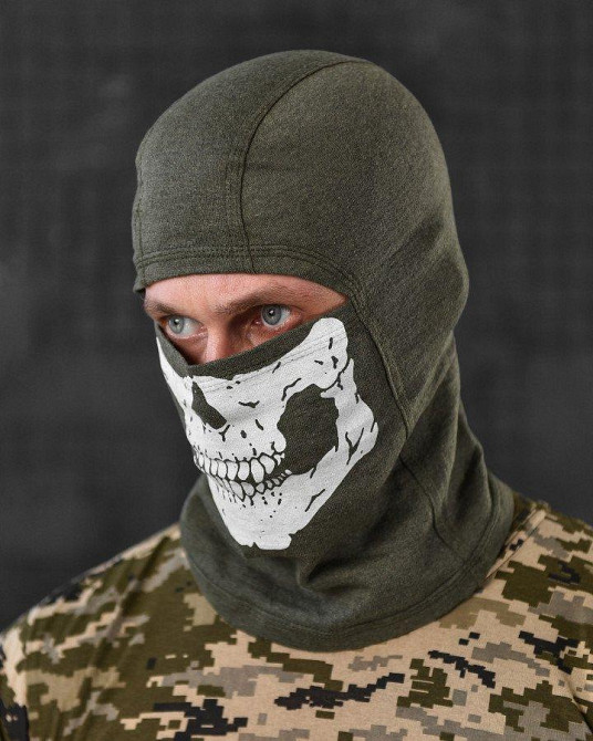 ЛЕТНЯЯ Балаклава олива череп ВТ1010 Одеса - фото 2