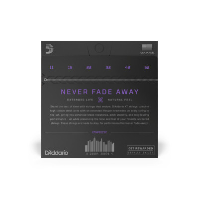 Струны для гитары D'Addario XT Phosphor Bronze Custom Light (11-52) (XTAPB1152) Винница - изображение 3