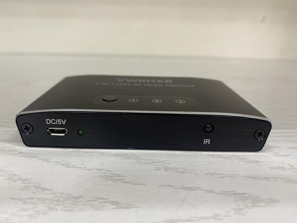 Перемикач HDMI Switch VWRHar 3 в 1 вихід 4K UHD, алюмінієвий комутатор із ручним керуванням та USB-живленням [Б/В] Київ - фото 9