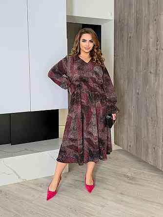 Жіноча елегантна романтична максіплаття софт Бургунді, 54/56 Одеса