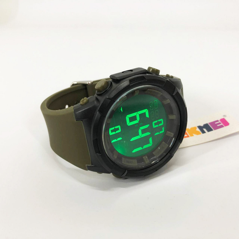 Мужские армейские водостойкие тактические часы SKMEI 1845AG ARMY GREEN, AJ-364 Водонепроницаемое часы Киев - изображение 8