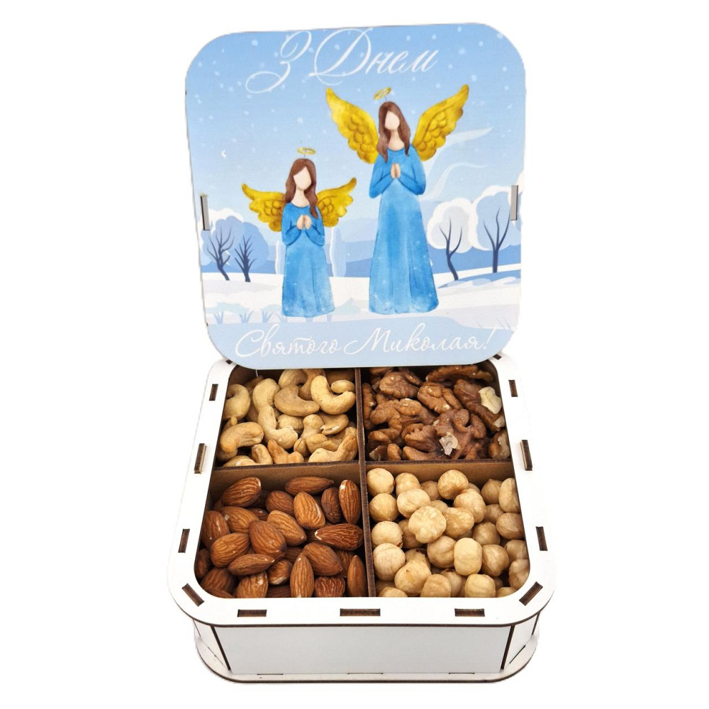 Подарок на Николаю. Набор орехов в праздничной упаковке для девушки, парня, детям в школу. Одесса - изображение 1