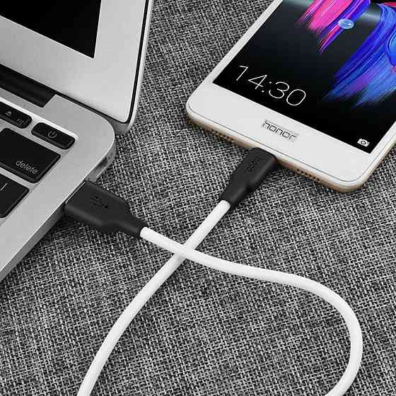 Кабель HOCO X21 USB - Micro 2A, 1m, силиконовый, TPE разъемы, цвет черный+White 6957531071389 Одесса