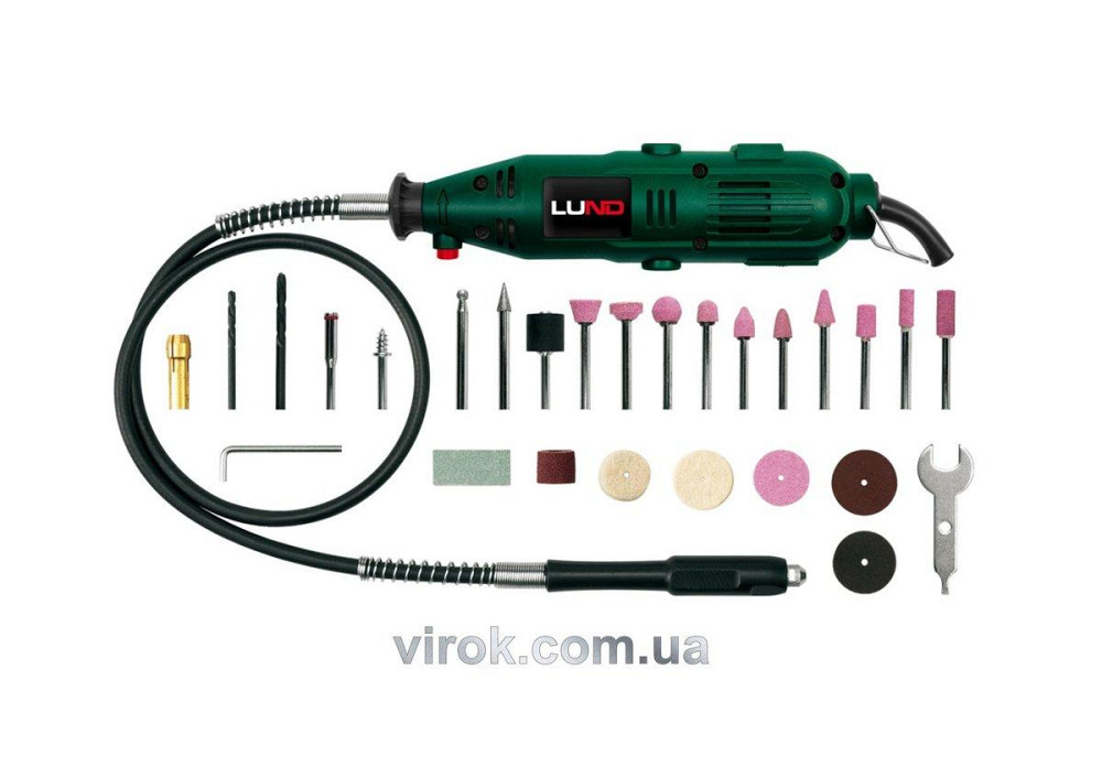 Міні-шліфмашинка LUND 135 Вт з гнучким валом і 40 обладунками [10/140] Одесса - изображение 1