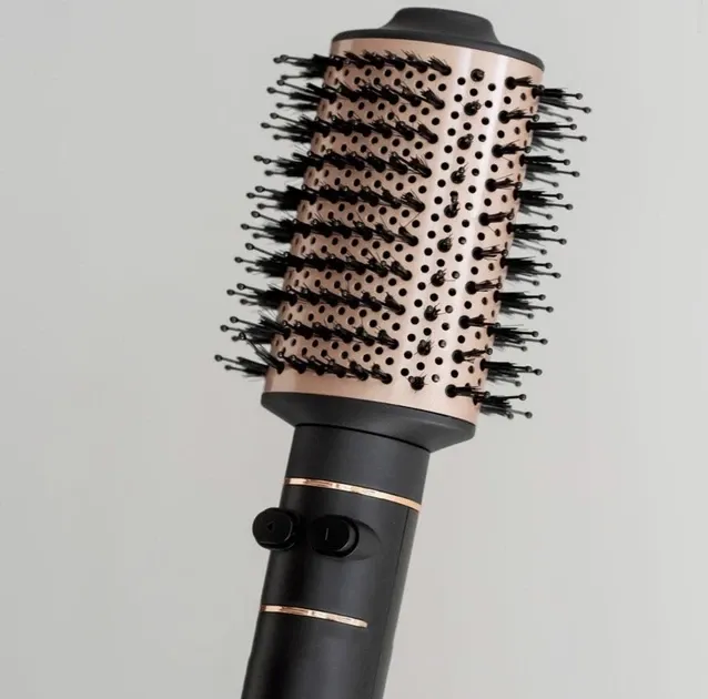 Фен-щітка гребінець, випрямляч для волосся, стайлер+браш 800Вт VGR V494 функція іонізації, чорний колір Одеса - фото 7