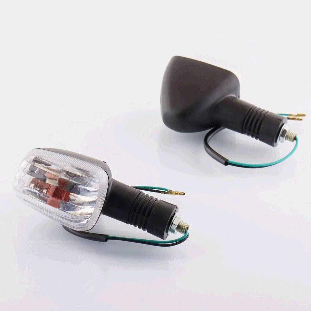 Повороти мото ОРІОН (чорні, біле скло) (пара) Мукачево - фото 1