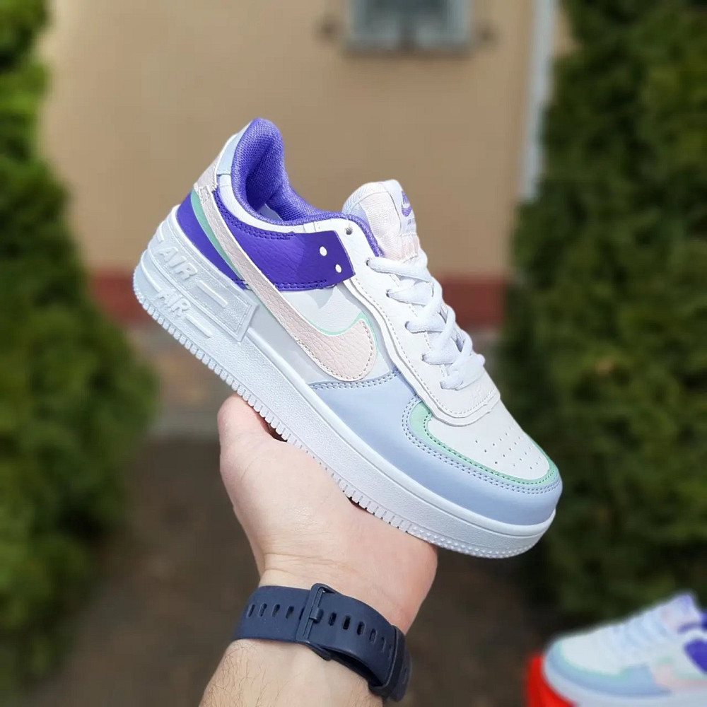 Кросівки Nike Force Білі Жіночі Шкіряні Форси Різнобарвні Найк Shadow (розміри: 36,37,38,39,40,41) - 22 Дніпро - фото 6