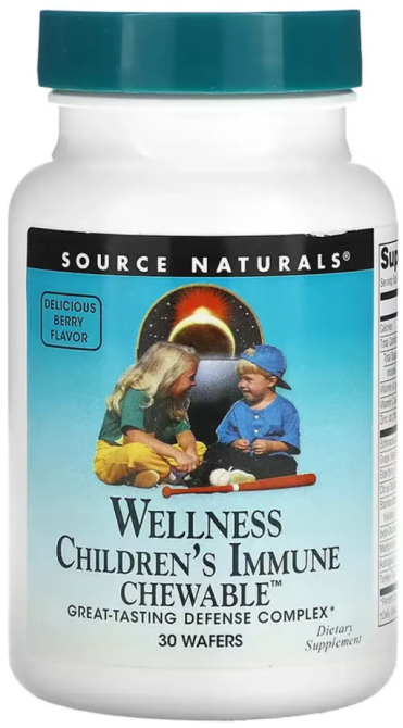 Зміцнення імунітету для дітей Source Naturals Children's Immune Chewable 30 цукерок ягідний смак Київ - фото 1