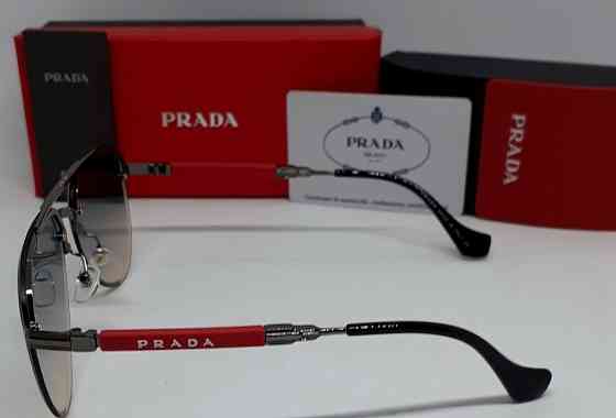 Мужские брендовые очки капли бежево голубой градиент в металле. Киев