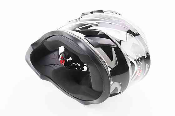 Шолом кросовий/ендуро/АТV BLD-819-7 L (59-60см), ЧОРНО-БІЛИЙ Киев