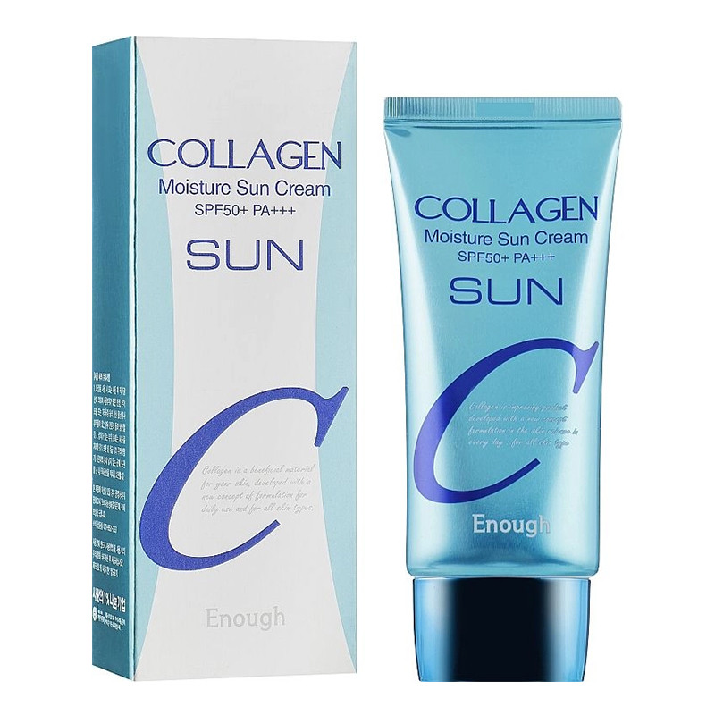 Солнцезащитный крем с Коллагеном Collagen Moisture Sun Cream SPF50+ PA++++ Enough 50 г Киев - изображение 1