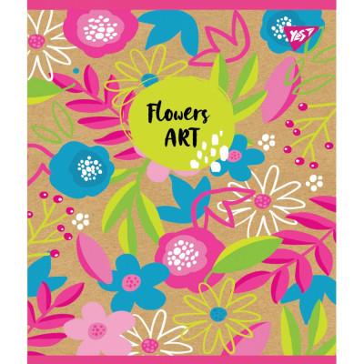 Зошит Yes А5 Flowers Art Крафт 18 аркушів лінія 5 дизайнів (765090) Вінниця - фото 4