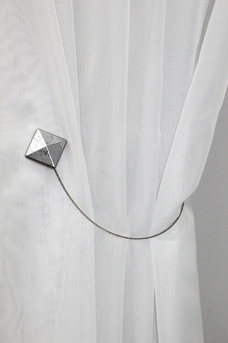 Магніти для штор і гардин (207м) Квадрат набір 2 шт Сріблястий (81-118) Київ - фото 2