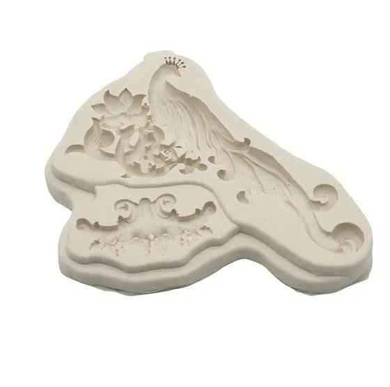 Молд силиконовый Павлин 103 на 80 мм серый Киев