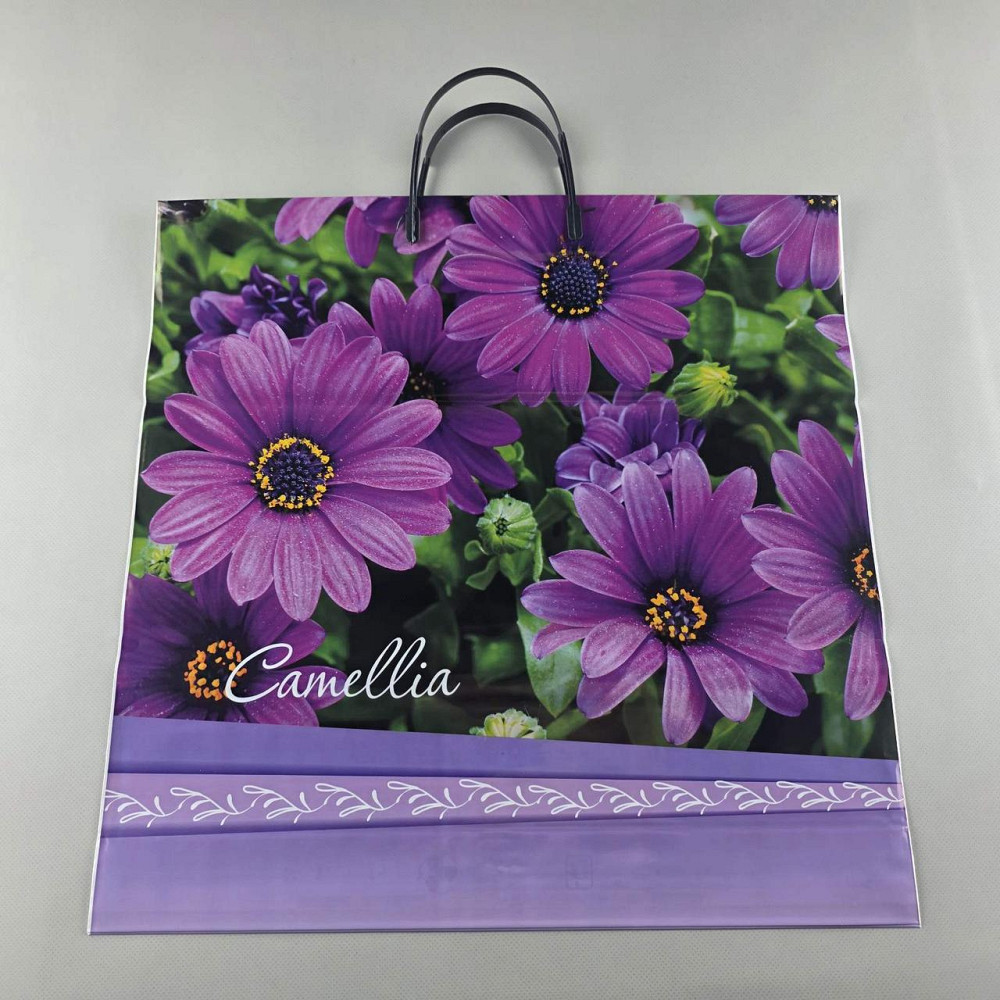 Полиэтиленовый пакет (40х40) с пластиковой ручкой 