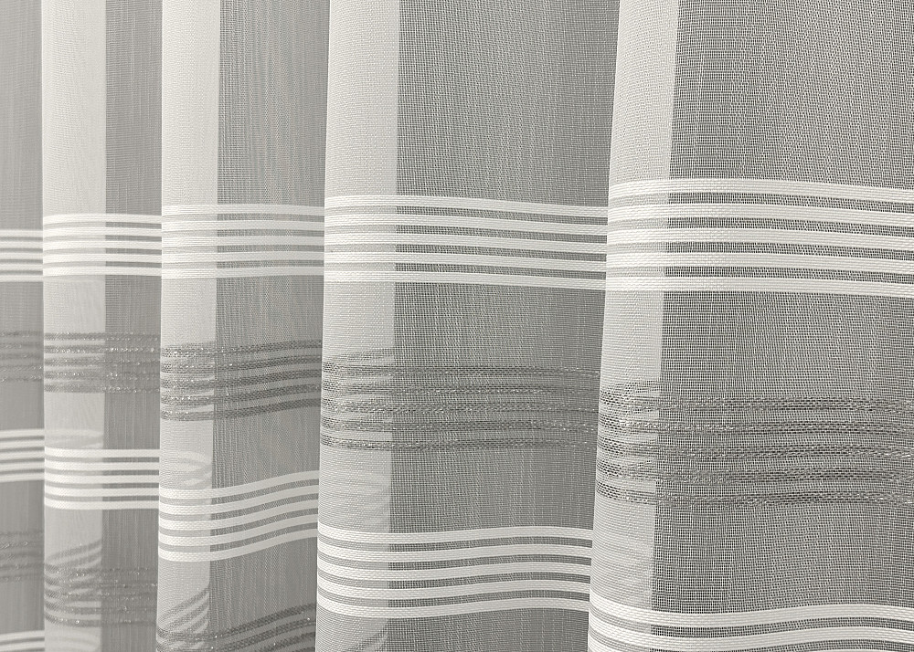 Тюль бамбук с вышивкой и люрексом цвет белый с серым 1816т Киев - изображение 3