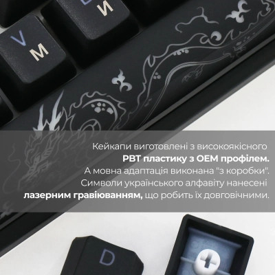 Клавиатура Ducky One 3 Mini Cherry MX Brown RGB UA USB Black (DKON2161ST-BUAPXCLAWSC1) Винница - изображение 3