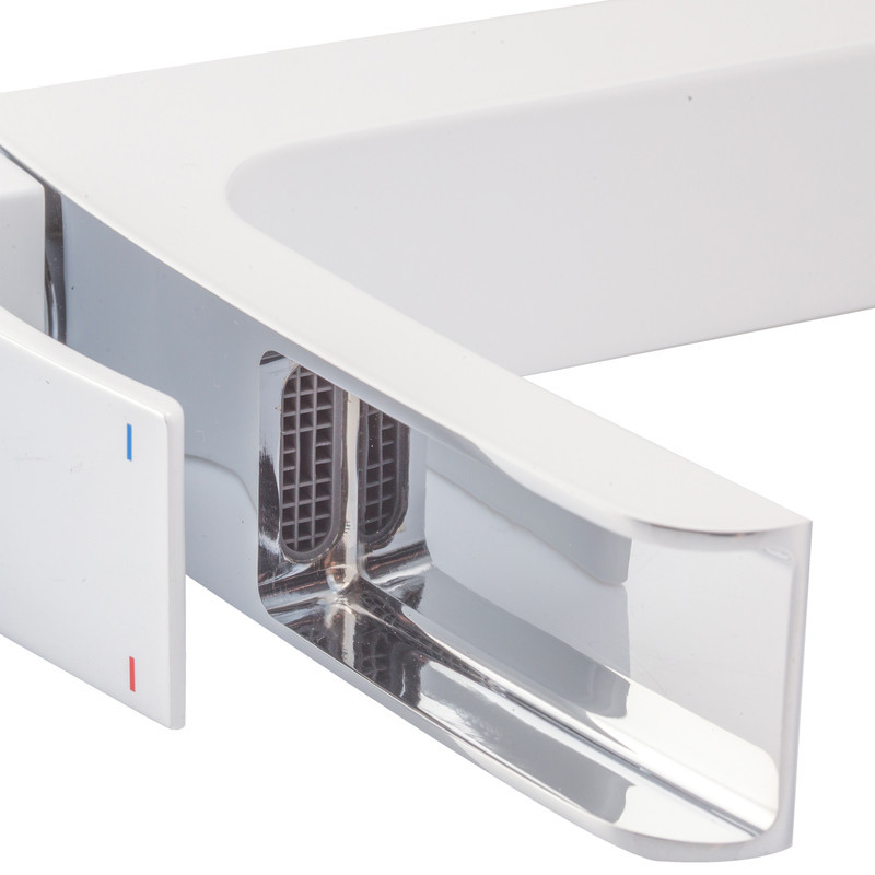 Високий водоспадний змішувач для умивальника Koer KB-15007-04 хром+білий (KR5156) Харків - фото 3