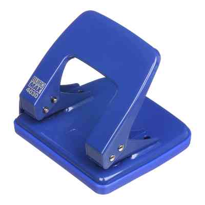 Дырокол Buromax металлический, до 25 листов, 122 х 108 х 54 мм, синий (BM.4030-02) Винница