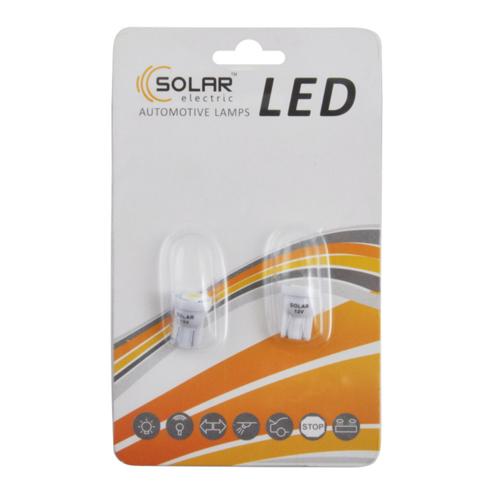 LED автолампа Solar 12V T10 W2.1x9.5d 1smd 5050 white, 2шт Київ - фото 1