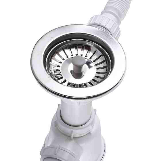 Сифон Waterstal А - 4007  під сталеву кухону  мийку   11/2 40 з переливом, з гнучкою трубою Киев