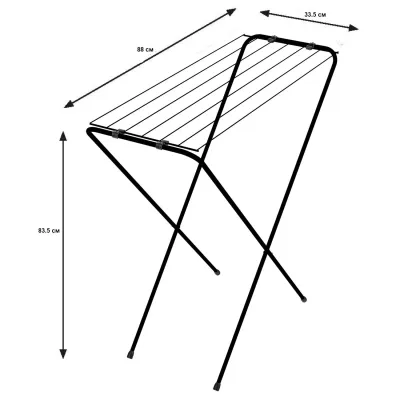 Сушилка для белья Casa Si Eco 6 Black Напольная (CS96014X16) (DAS302402) Винница - изображение 2
