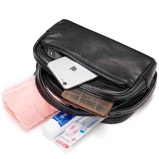 Барсетка мужская кожаная Черная (Vintage) Киев