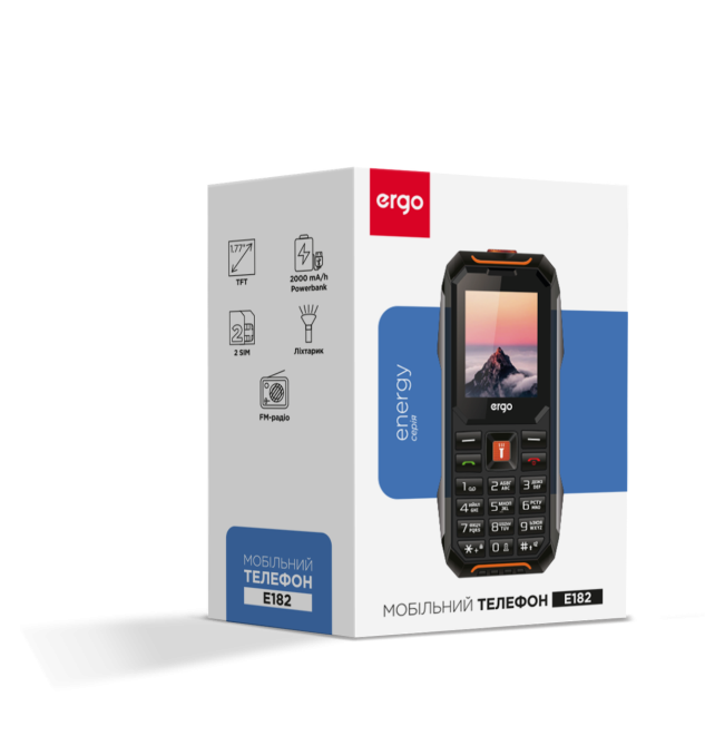 Мобільний телефон ERGO E182 Dual Sim Black orange (7216419) Київ - фото 6