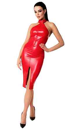 Плаття Noir Handmade F354 Red powerwetlook dress — L Sex Aura Київ